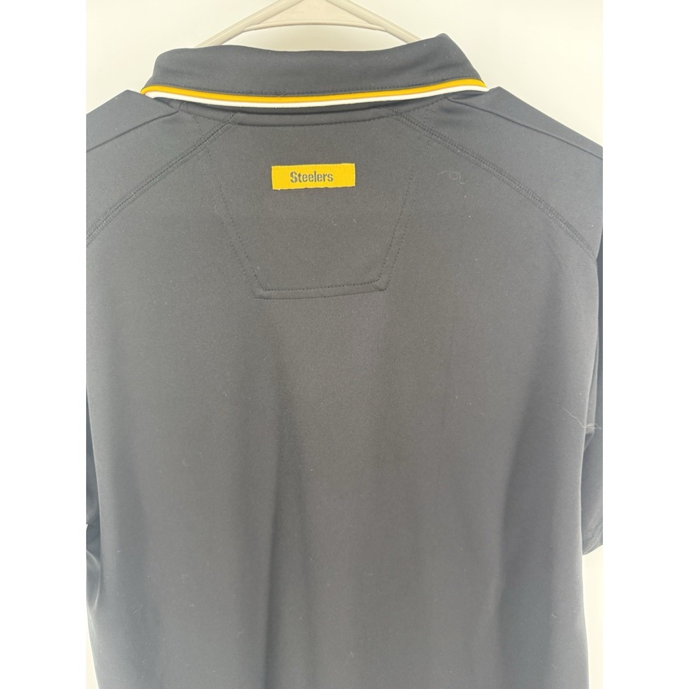 Pittsburgh Steelers NFL Men's Polo Shirt Medium Black Yellow Team Apparel - Picture 6 of 14
